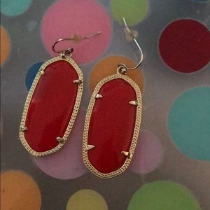 Red Kendra Scott Earrings